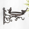 Iron Bird Bath & Feeder Garden Decor Wall Mounted Birdbath