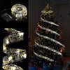 Christmas Ribbon Lights 16ft 50 LED Fairy Lights Battery Operated Christmas Tree Lights Xmas Tree Decorations Light up