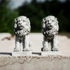 2pc Stone Effect Garden Lions Ornaments Statues Sculptures Decor Outdoor King