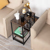 Industrial Side Table, 3-Tier End Table Sofa Table