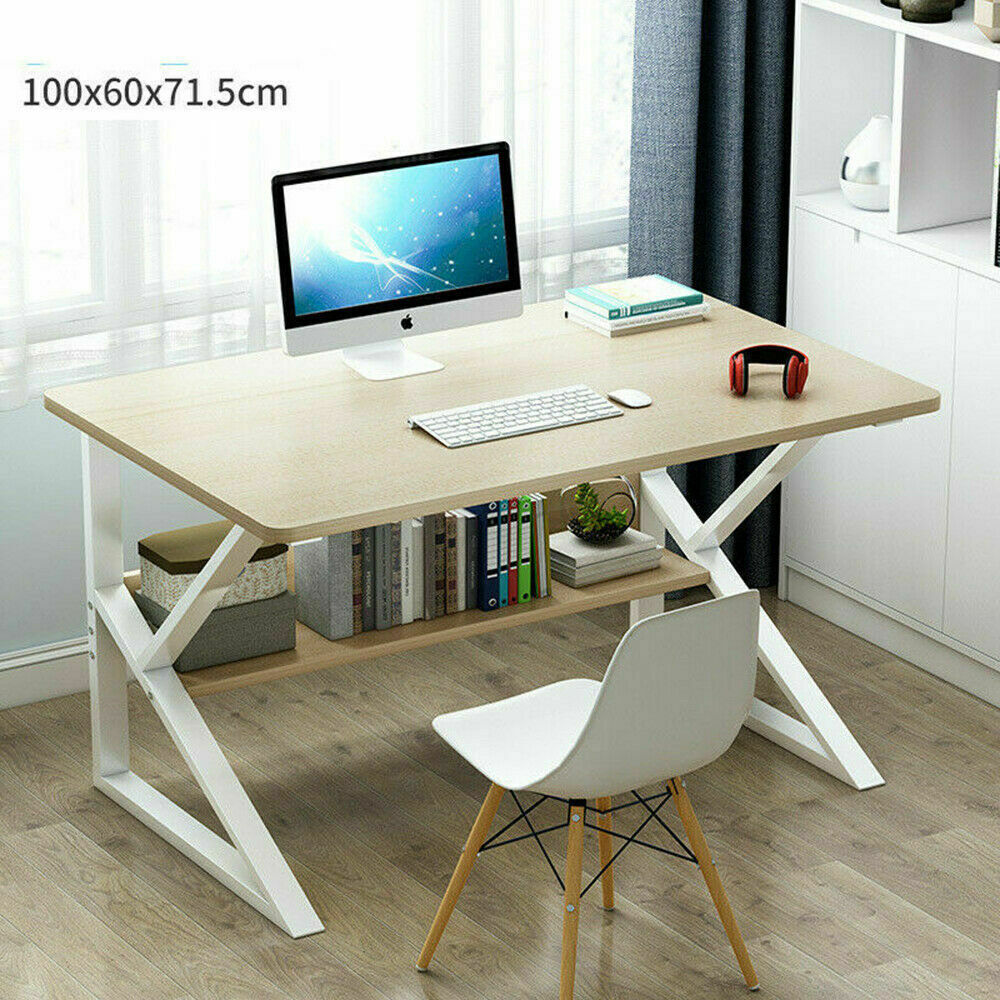 Computer Desk Study PC Table Laptop Writing Workstation Home Office Desk 100 cm
