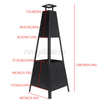 Metal Pyramid Steel Garden Patio Fire Pit Log Burner Heater