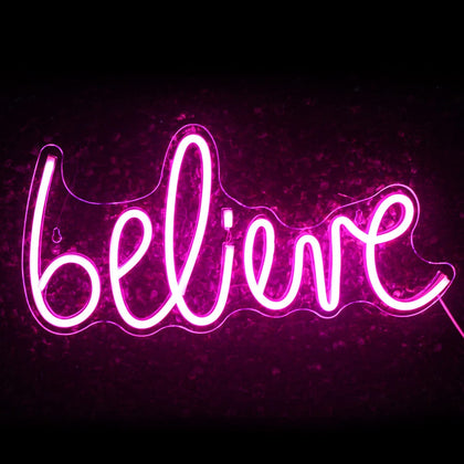 Neon Believe Sign