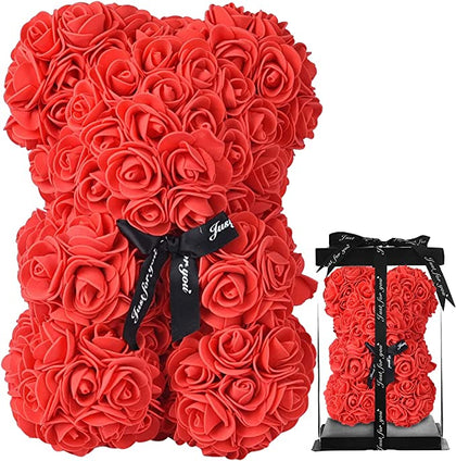Rose Teddy Bear Flower Bear Handmade Valentines Day Gift