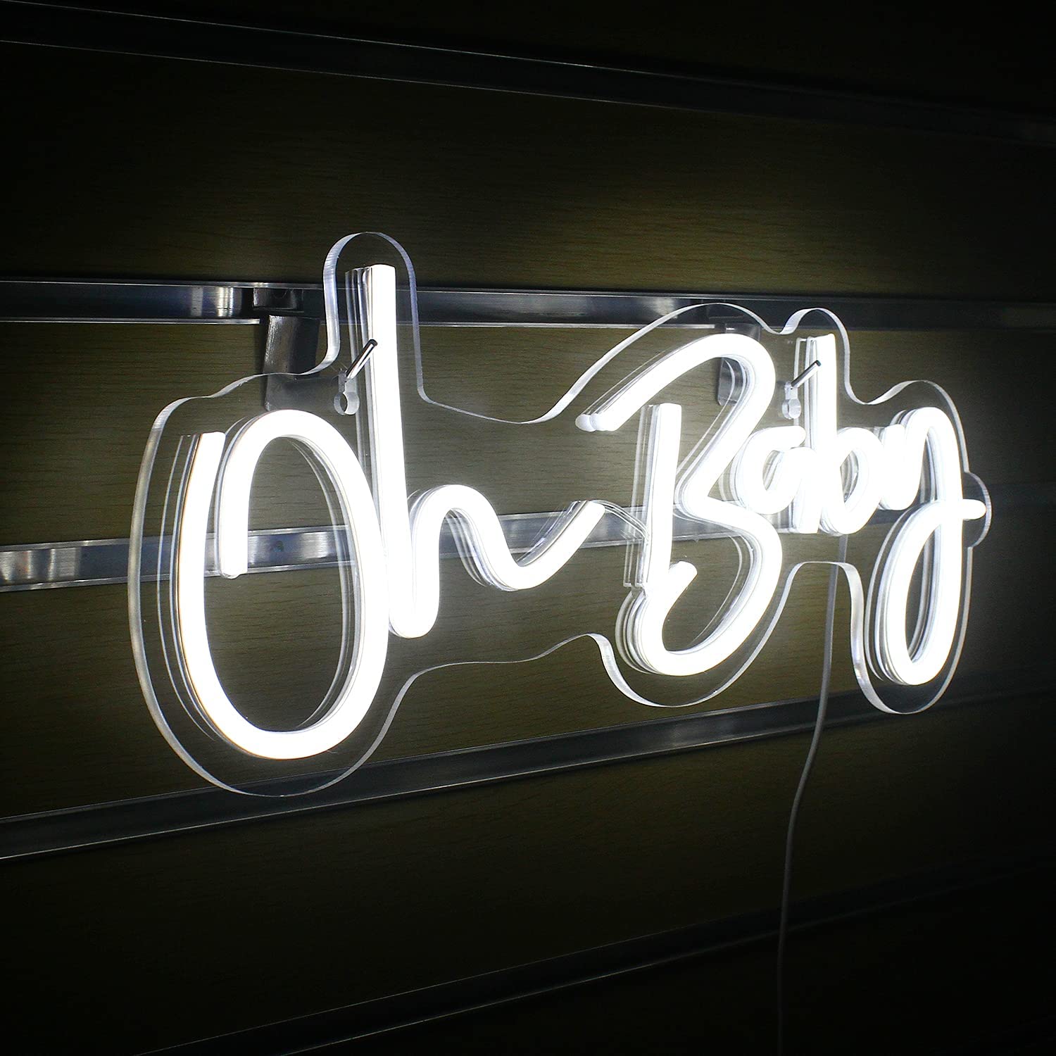 Neon "Oh Baby" Sign 42cm x 18cm