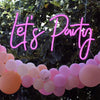 Neon "Lets Party" Led Sign
