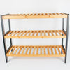 3 Tier Natural Wooden Shoe Rack Storage Shelves Display Stand Footwear Organiser