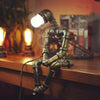 Retro Lights Desk Lamps Robot Industrial Water Pipe Steampunk Copper