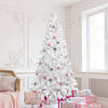 White Christmas Xmas Tree Bushy Artificial Festive Home Decor 5ft 6ft UK