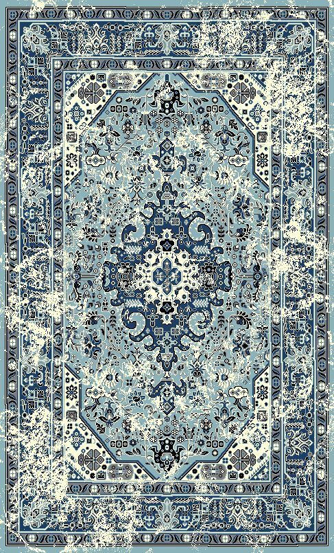 Distressed Boho Medallion Rug Large Small Low Pile Door Mat Faded Design