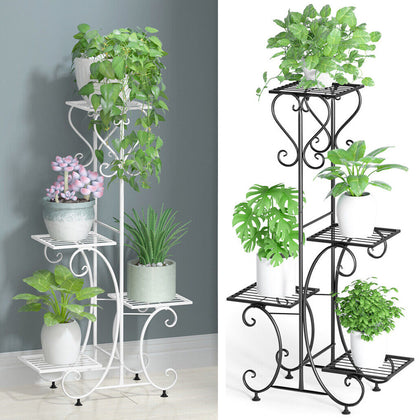 Tall Metal Plant Stand Flower Pot Bonsai Shelf Display