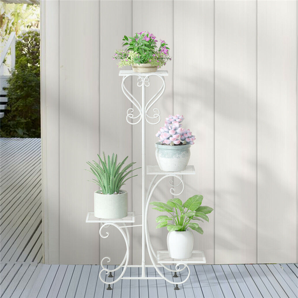 Tall Metal Plant Stand Flower Pot Bonsai Shelf Display
