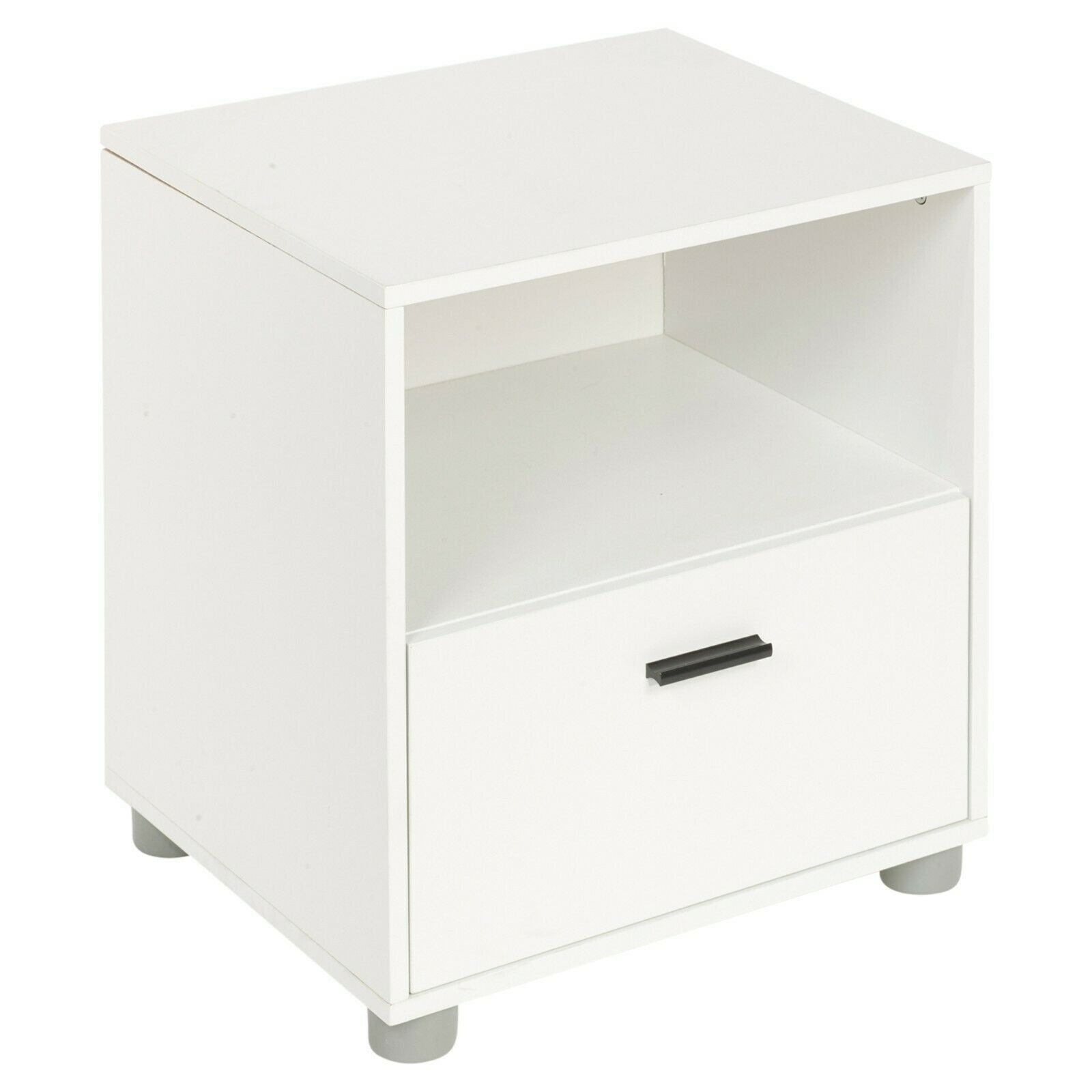 1 Or 2 Drawer Wooden Bedside Table Cabinet Bedroom Furniture Storage Nightstand