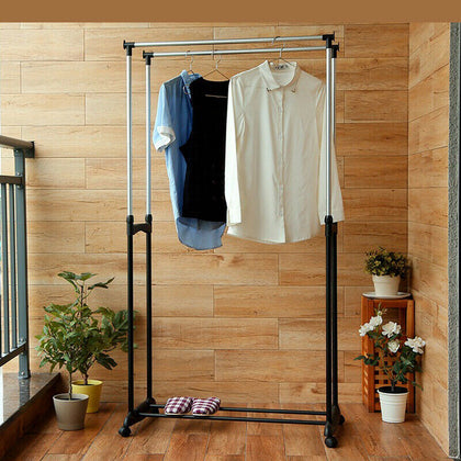 Double Clothes Rail Rack