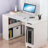 White Computer Desk Laptop Study Gaming PC Table Storage Bookcase Workstation UK