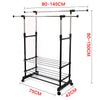 Double Clothes Rail Rack with Shoe Storage