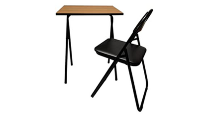 Office desk and Folding Chair Set,