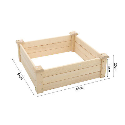 Wooden Raised Garden Bed And Planter Deep Vegetable Herb Flower Edge Beds Trough