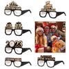 Happy New Year Paper Glasses 2023 Eyeglasses Frame Props Party Decorations 6pcs