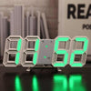 LED Digital Alarm 3D Night Wall Clock Decor Display Temperature Modern USB Home