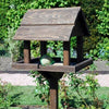 New Premium Wooden Bird Table Garden Birds Feeder Feeding Station Free Standing