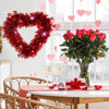 Valentine Day Wreath Heart Door Decor for Wedding Engagement Birthday Party