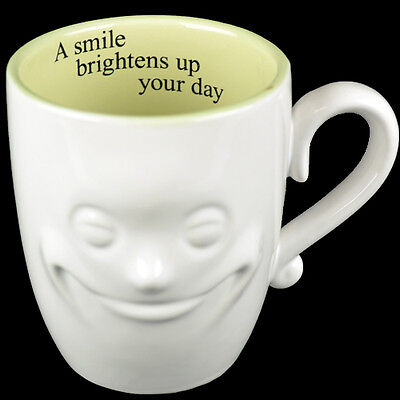 3D SMILING FACE MUG TEA COFFEE GIFT SET NOVELTY