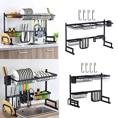 Over The Sink Dish Drying Rack Utensil Holder Drain Kitchen Drainer Storage