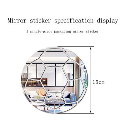 Acrylic Football Mirror Wall Stickers Self
