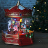 LED Christmas Musical Carousel Decoration Animated Rotating Fairground Ornament