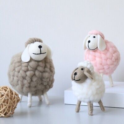 Mini Table Each Ornament Sheep Wool Felt Lamb