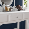 Modern Dressing Table White Makeup Desk Mirror 1 Drawer Stool Vanity Set Bedroom