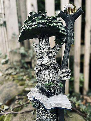 2pc Tree Man Statue Set Resin Fairy Garden Decoration Pair Outdoor Ornament 22cm