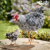 Garden Gear Set of 2 Hen & Chick Garden Patio Ornaments Decoration NEW