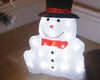 Christmas Sitting Snowman Acrylic LED Light Up Decoration Festive Indoor Outdoor Figurine Xmas