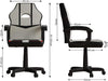 Computer Chair, White & Black, Office Executive Adjustable Swivel Recliner PU Faux-Leather