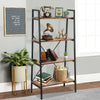 Ladder Shelf Bookshelf 4-Tier Industrial Storage Rack for Living Room