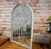 Shutter Style Wall Mirror French Country Distressed Home Garden Bedroom Arched