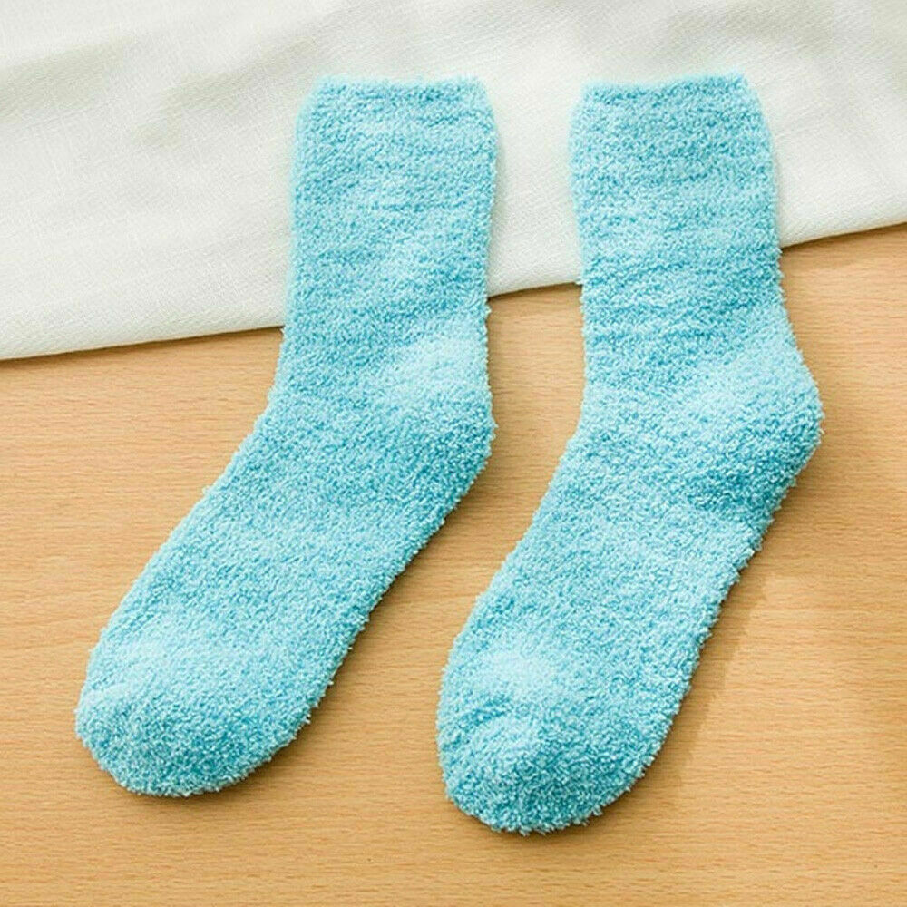 6 Pairs Winter Warm Ladies Girl Soft Fluffy Bed Socks Lounge Slipper Fleece Sock