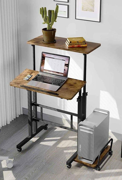 ADJUSTABLE MOVABLE COMPUTER LAPTOP DESK