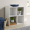 Storage Cube 4 Shelf Bookcase Wooden Display Unit Organiser White Furniture