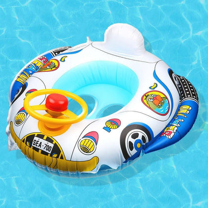 Inflatable Car Baby Ring Toddler Swimming Pool Float Seat Boat Kids Toy Water