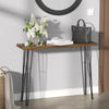 Rustic Solid Wood Narrow Console Table Hairpin Legs Radiator Cover Console Shelf