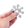 18 In 1 Stainless Tool Multi-Tool Portable Snowflake Shape Key Chain Screwdriver Kit