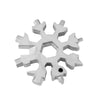 18 In 1 Stainless Tool Multi-Tool Portable Snowflake Shape Key Chain Screwdriver Kit