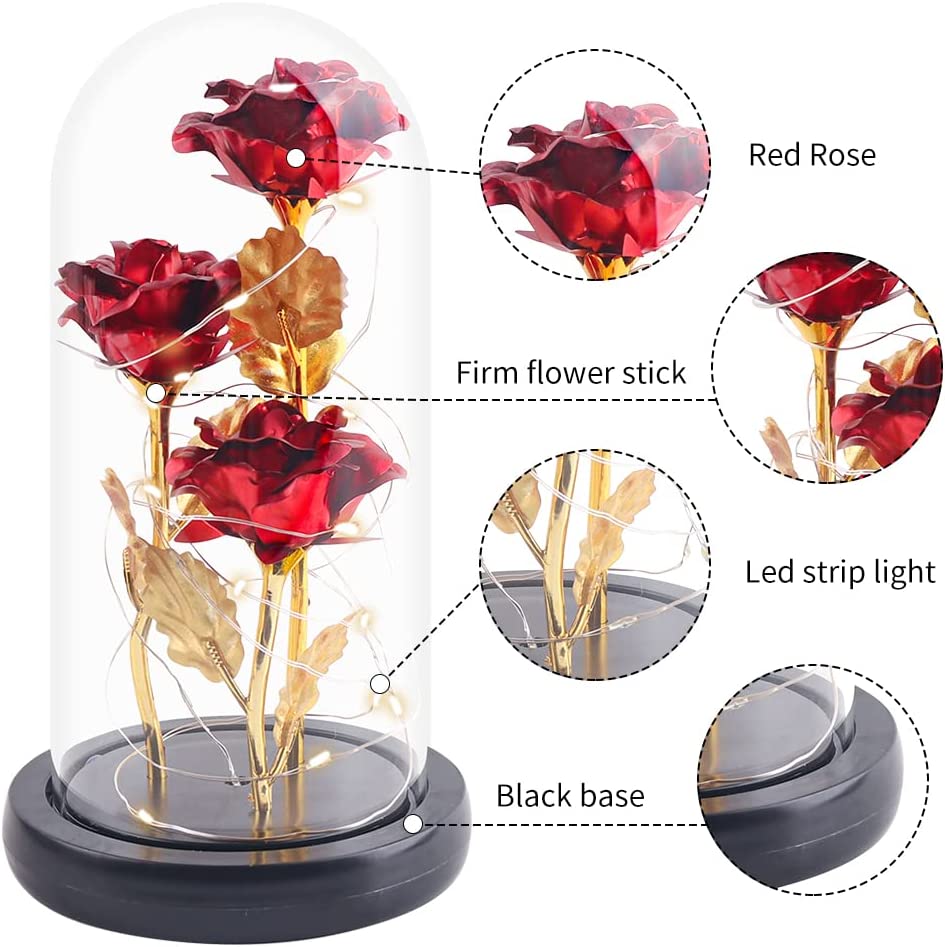 RED Artificial Flower Rose Gift