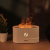 Aromatherapy Diffuser, Flame Effect Humidifier USB White