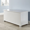 Ottoman Storage Chest White Toy Chest Bedding or Blanket Box Large Wooden New