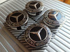 4x Mercedes Black Alloy Wheel Centre Hub Caps 75mm A B C E S M Class ML CLA GLA