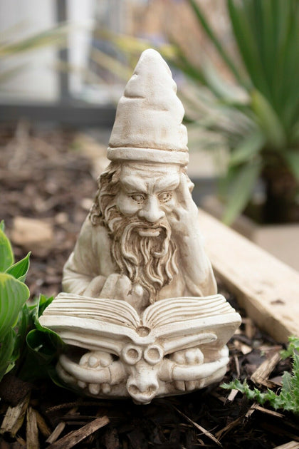 Wise Wizard Stone Effect Garden Ornament Gnome Lawn Statue Patio Decor Figurine